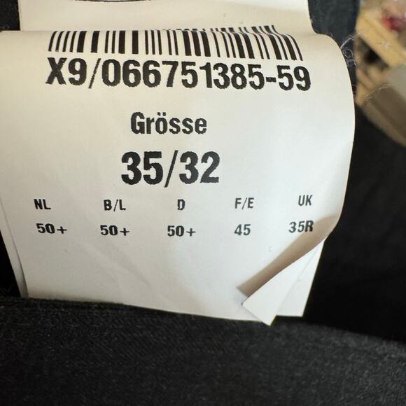 Atelier Gardeur Dress Casual Pants Solid Gray Polyester Blend Mens 35x32 Preppy - Picture 7 of 10